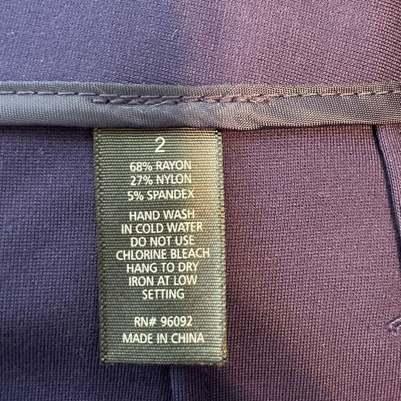 Willi Smith Stretch Mini Pencil Skirt Royal‎ Blue Knit Back Slit Classic 2 - Picture 4 of 4